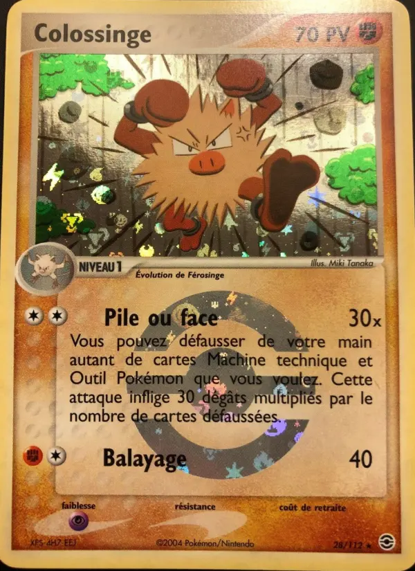 Colossinge — carte 28 de l’extension EX Rouge Feu & Vert Feuille