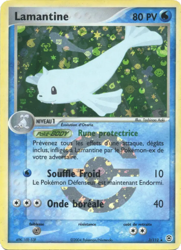 Lamantine — carte 3 de l’extension EX Rouge Feu & Vert Feuille
