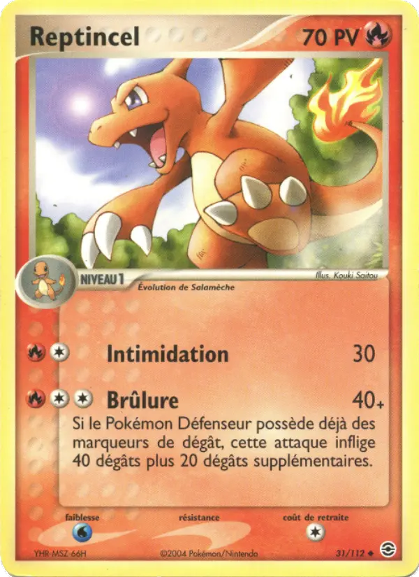 Reptincel — carte 31 de l’extension EX Rouge Feu & Vert Feuille