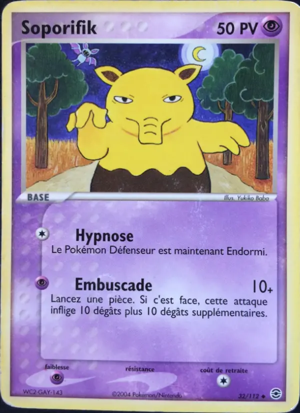 Soporifik — carte 32 de l’extension EX Rouge Feu & Vert Feuille