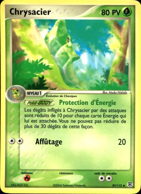 Chrysacier — carte 39 de l’extension EX Rouge Feu & Vert Feuille