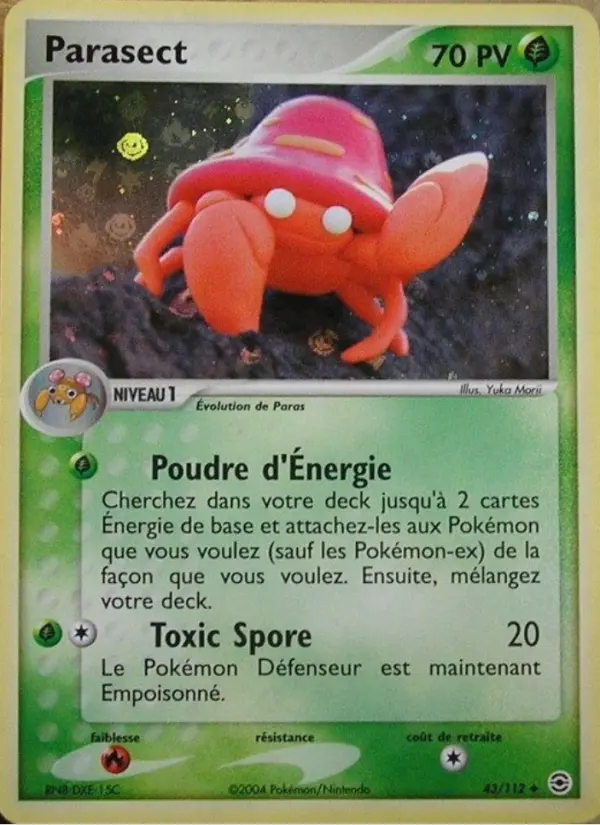 Parasect — carte 43 de l’extension EX Rouge Feu & Vert Feuille