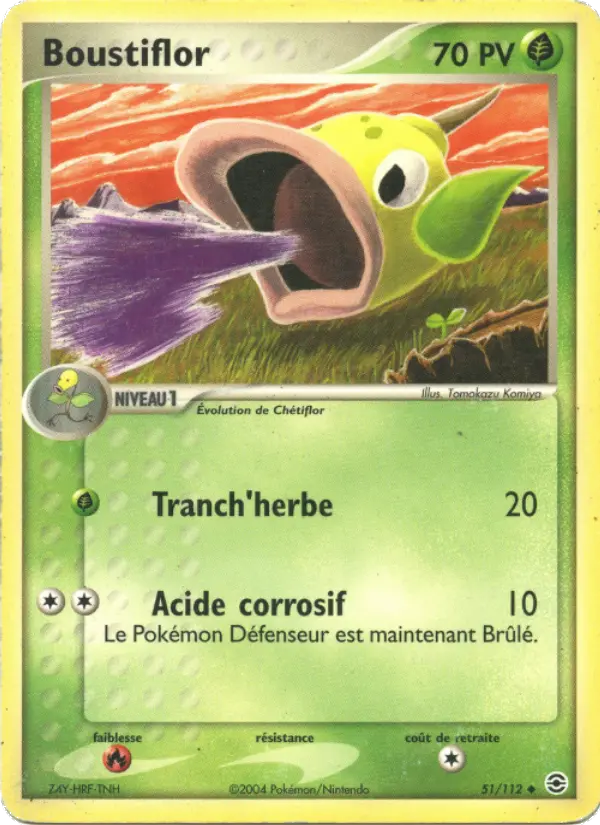 Boustiflor — carte 51 de l’extension EX Rouge Feu & Vert Feuille