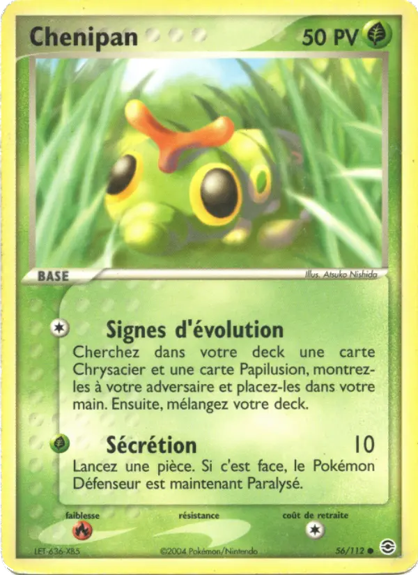 Chenipan — carte 56 de l’extension EX Rouge Feu & Vert Feuille