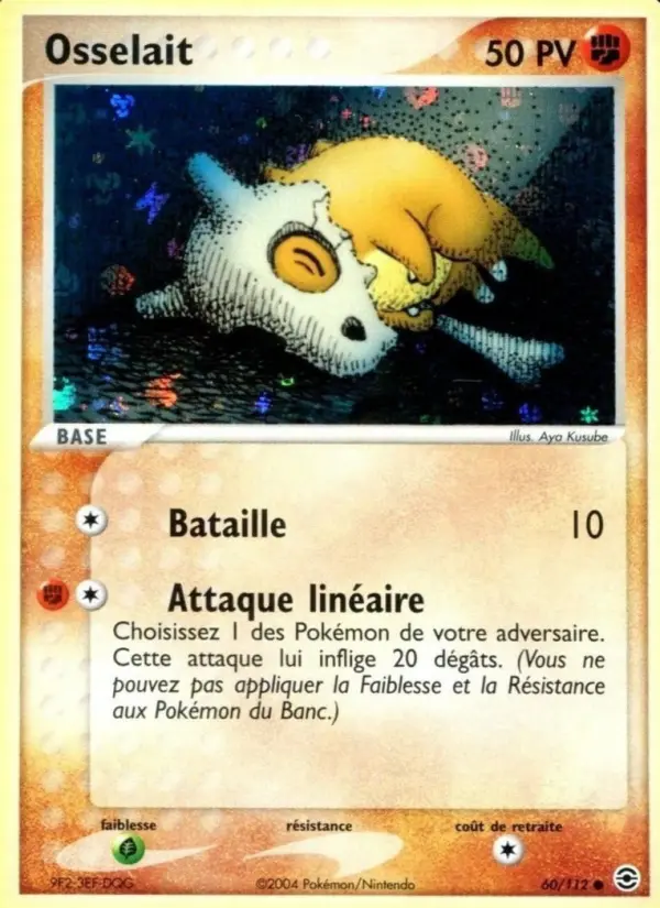 Osselait — carte 60 de l’extension EX Rouge Feu & Vert Feuille