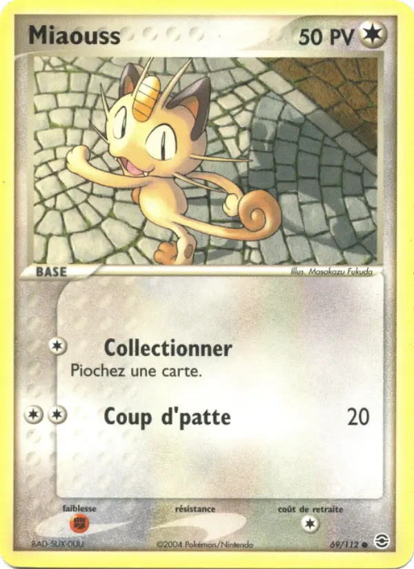 Miaouss — carte 69 de l’extension EX Rouge Feu & Vert Feuille