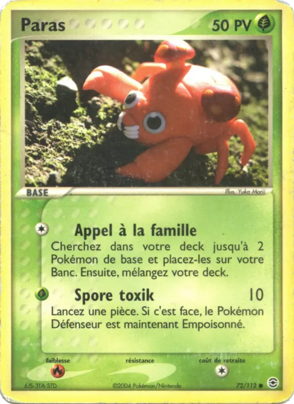 Paras — carte 72 de l’extension EX Rouge Feu & Vert Feuille