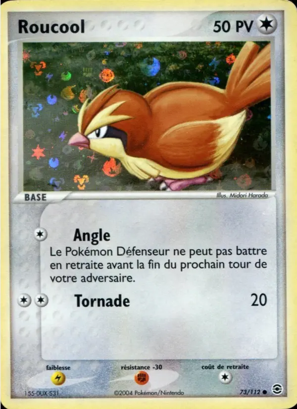 Roucool — carte 73 de l’extension EX Rouge Feu & Vert Feuille