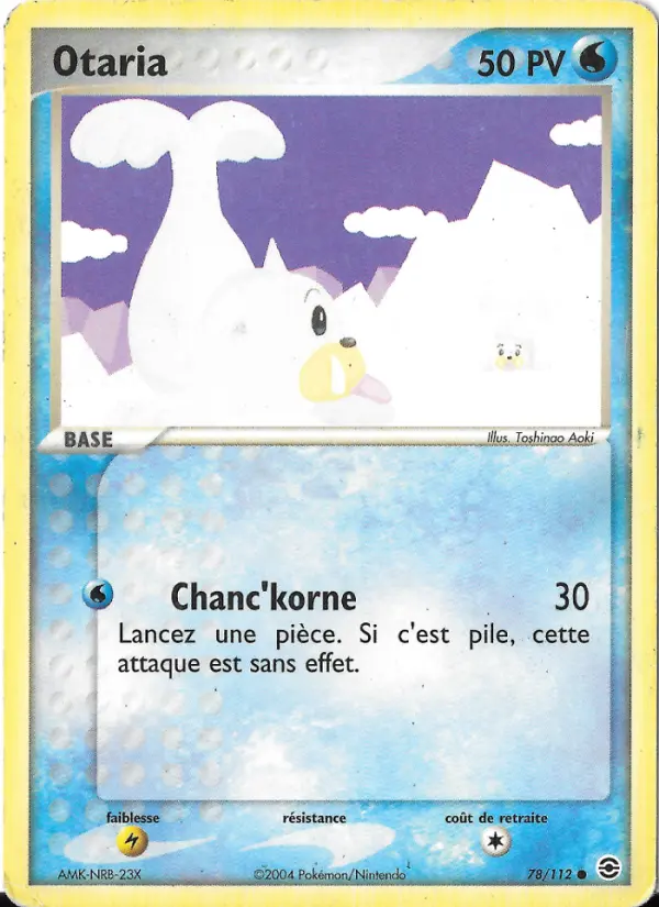 Otaria — carte 78 de l’extension EX Rouge Feu & Vert Feuille