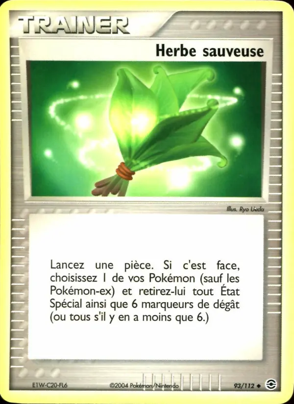 Herbe sauveuse — carte 93 de l’extension EX Rouge Feu & Vert Feuille