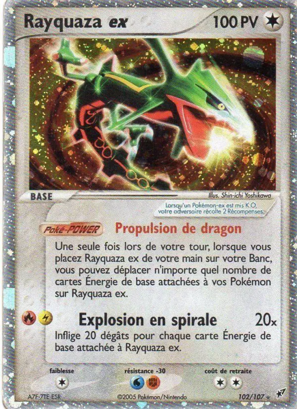 Rayquaza ex — carte 102 de l’extension EX Deoxys