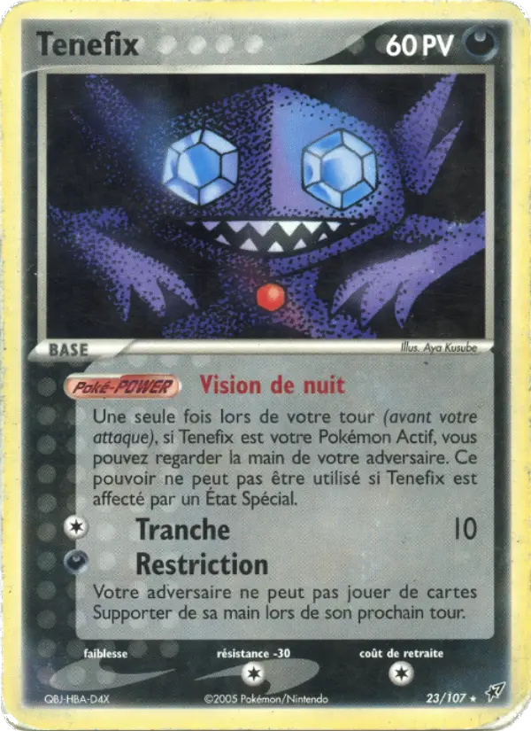 Tenefix — carte 23 de l’extension EX Deoxys