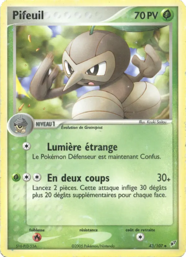 Pifeuil — carte 43 de l’extension EX Deoxys