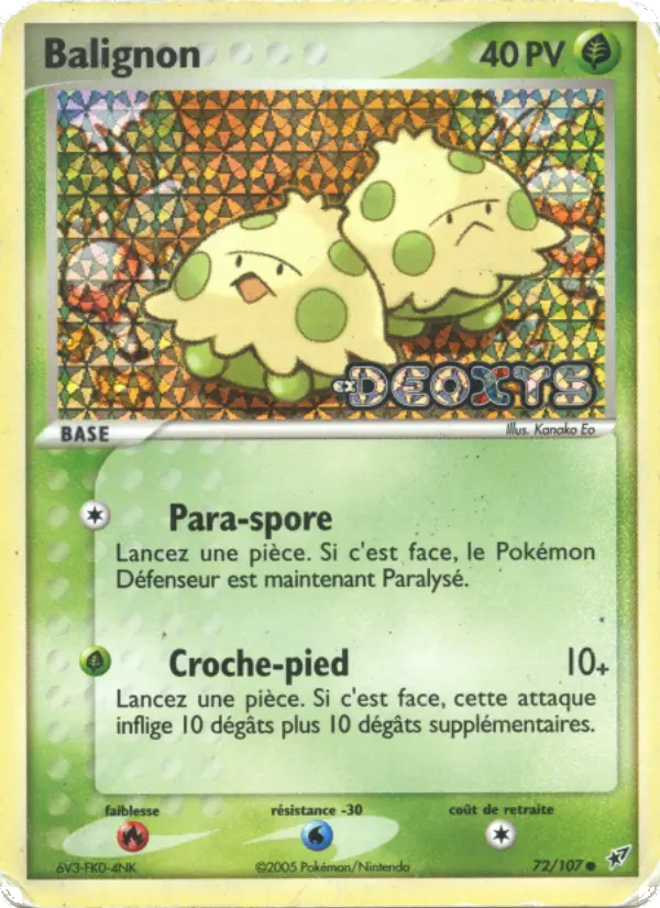 Balignon — carte 72 de l’extension EX Deoxys