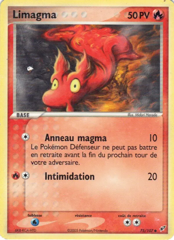 Limagma — carte 75 de l’extension EX Deoxys