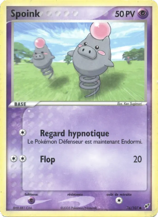 Spoink — carte 76 de l’extension EX Deoxys