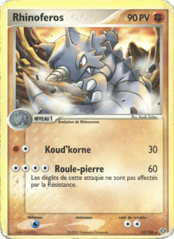 Rhinoferos — carte 19 de l’extension EX Émeraude