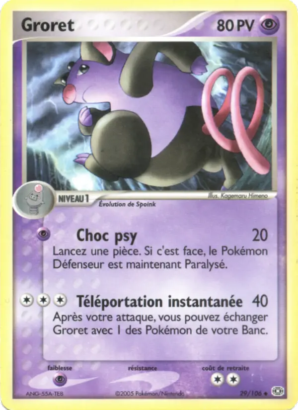 Groret — carte 29 de l’extension EX Émeraude