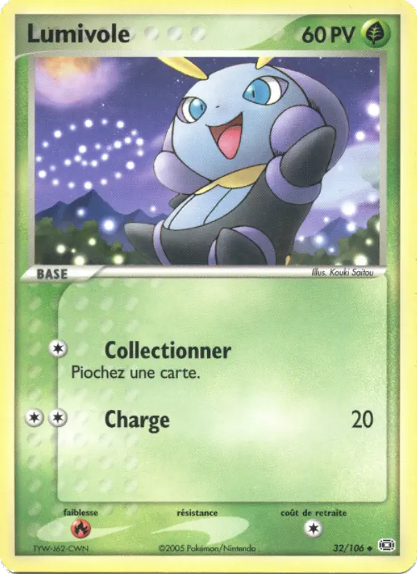 Lumivole — carte 32 de l’extension EX Émeraude
