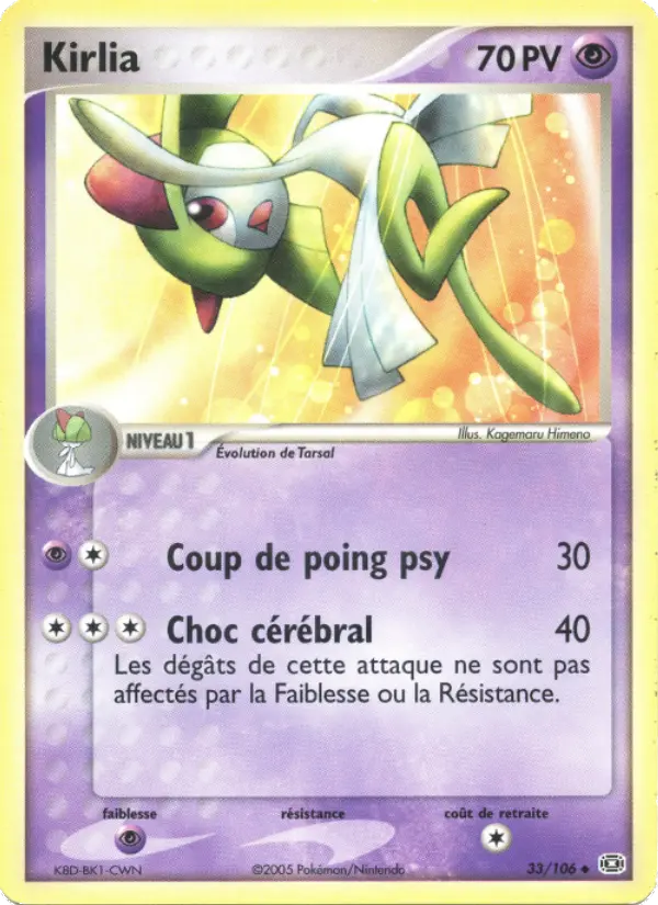 Kirlia — carte 33 de l’extension EX Émeraude