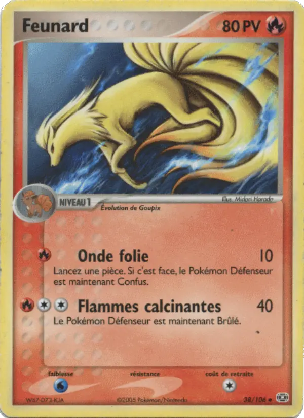 Feunard — carte 38 de l’extension EX Émeraude