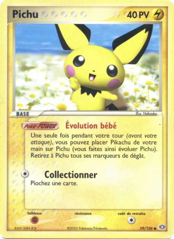Pichu — carte 59 de l’extension EX Émeraude
