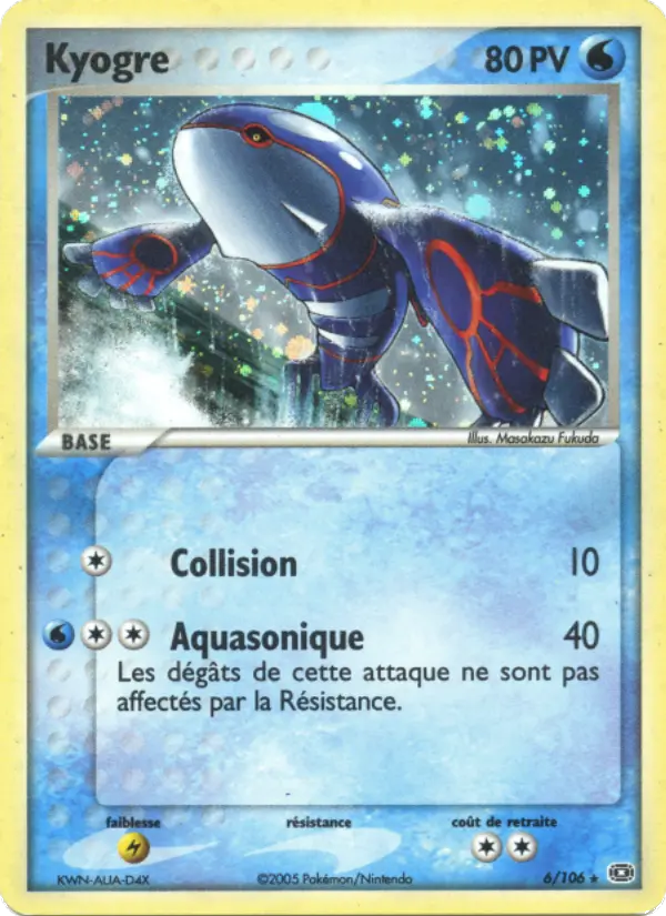 Kyogre — carte 6 de l’extension EX Émeraude