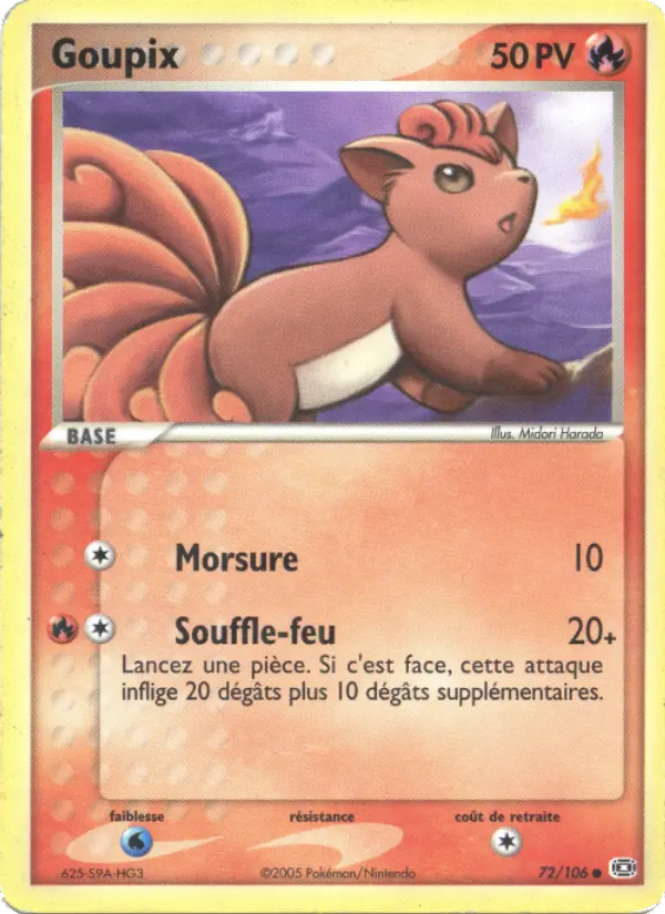 Goupix — carte 72 de l’extension EX Émeraude