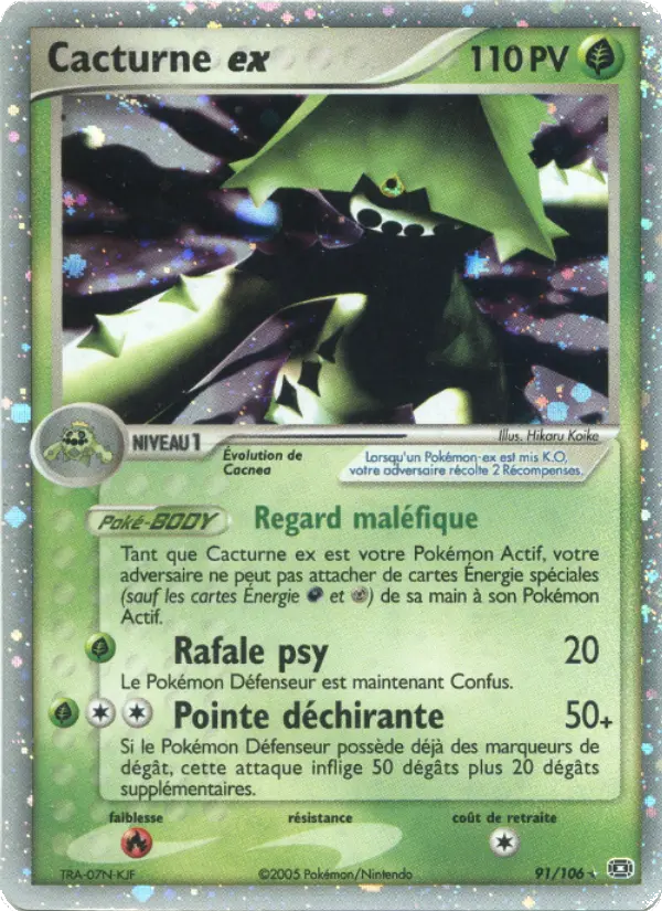 Cacturne ex — carte 91 de l’extension EX Émeraude