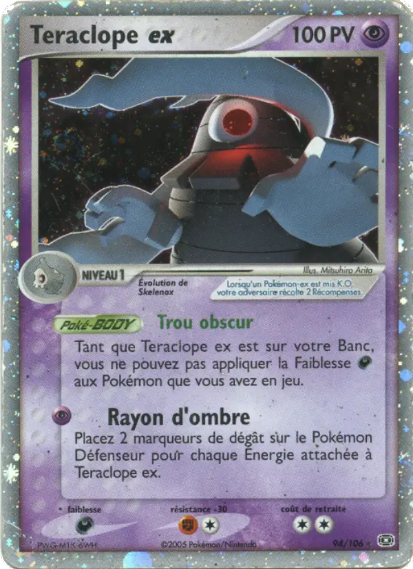 Teraclope ex — carte 94 de l’extension EX Émeraude