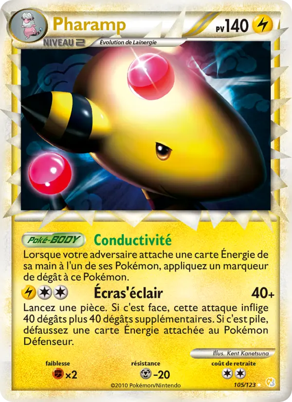 Pharamp — carte 105 de l’extension HeartGold SoulSilver