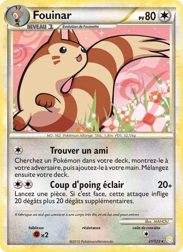 Fouinar — carte 21 de l’extension HeartGold SoulSilver