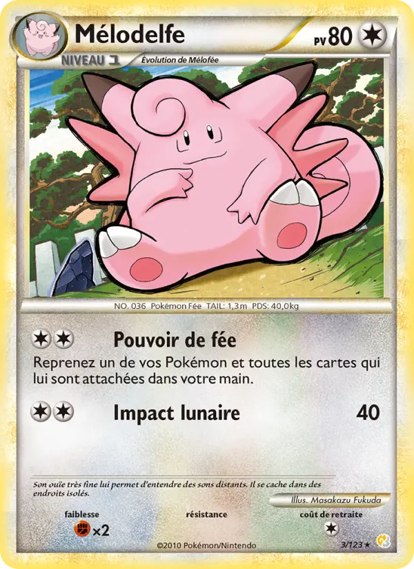 Mélodelfe — carte 3 de l’extension HeartGold SoulSilver