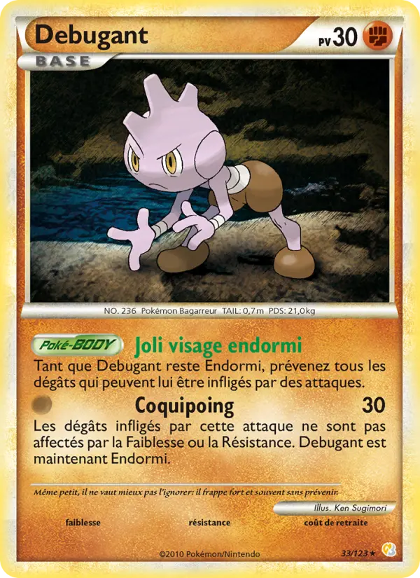 Debugant — carte 33 de l’extension HeartGold SoulSilver