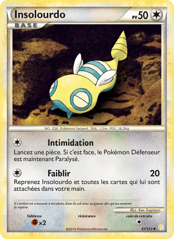 Insolourdo — carte 41 de l’extension HeartGold SoulSilver
