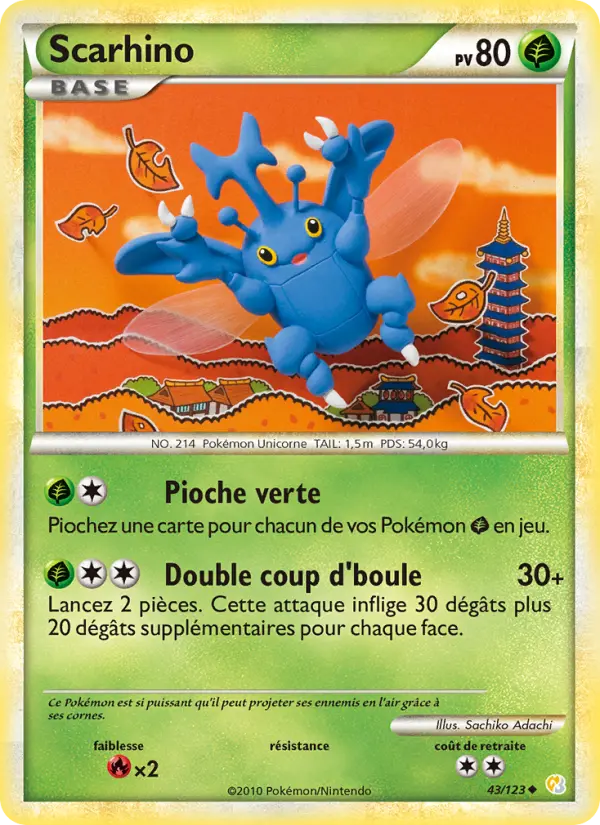 Scarhino — carte 43 de l’extension HeartGold SoulSilver