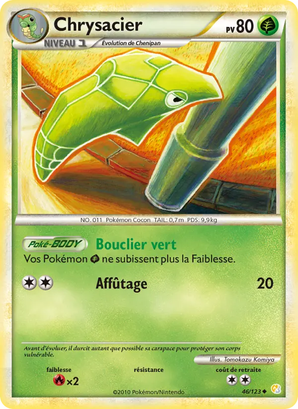 Chrysacier — carte 46 de l’extension HeartGold SoulSilver