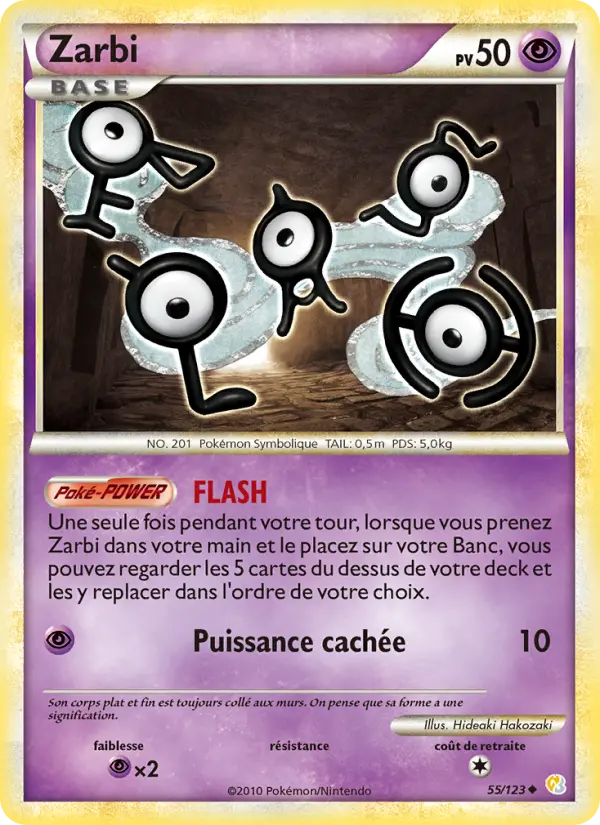 Zarbi — carte 55 de l’extension HeartGold SoulSilver