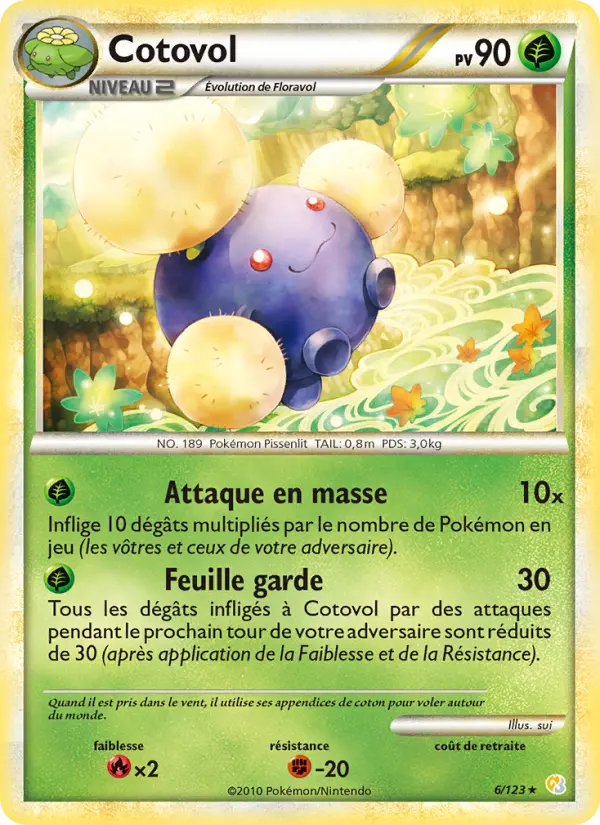 Cotovol — carte 6 de l’extension HeartGold SoulSilver