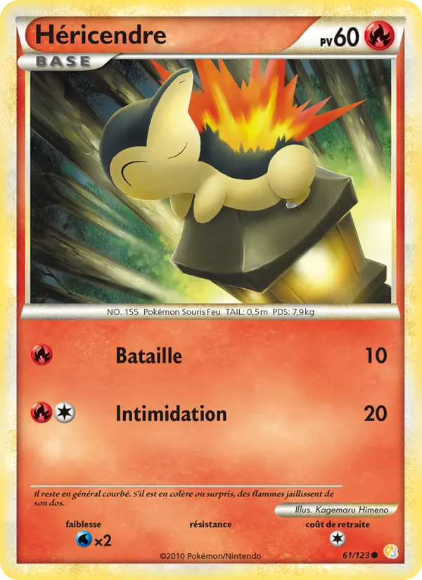 Héricendre — carte 61 de l’extension HeartGold SoulSilver