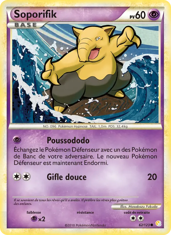 Soporifik — carte 62 de l’extension HeartGold SoulSilver