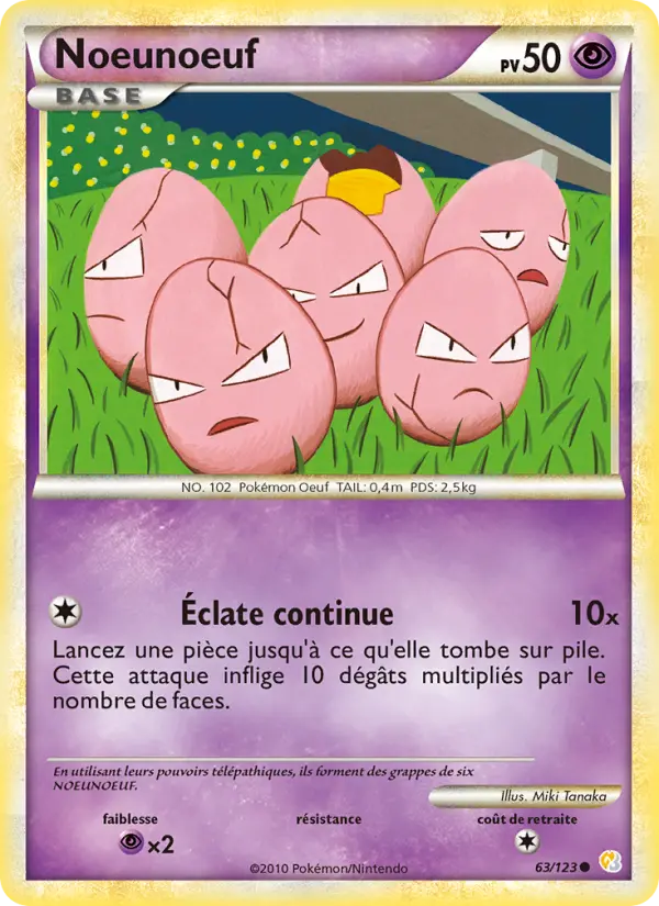 Noeunoeuf — carte 63 de l’extension HeartGold SoulSilver