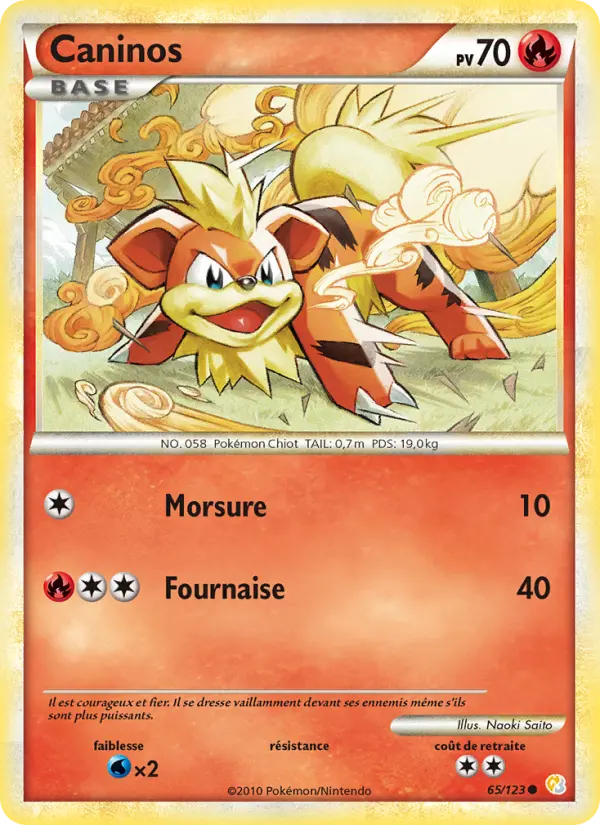 Caninos — carte 65 de l’extension HeartGold SoulSilver