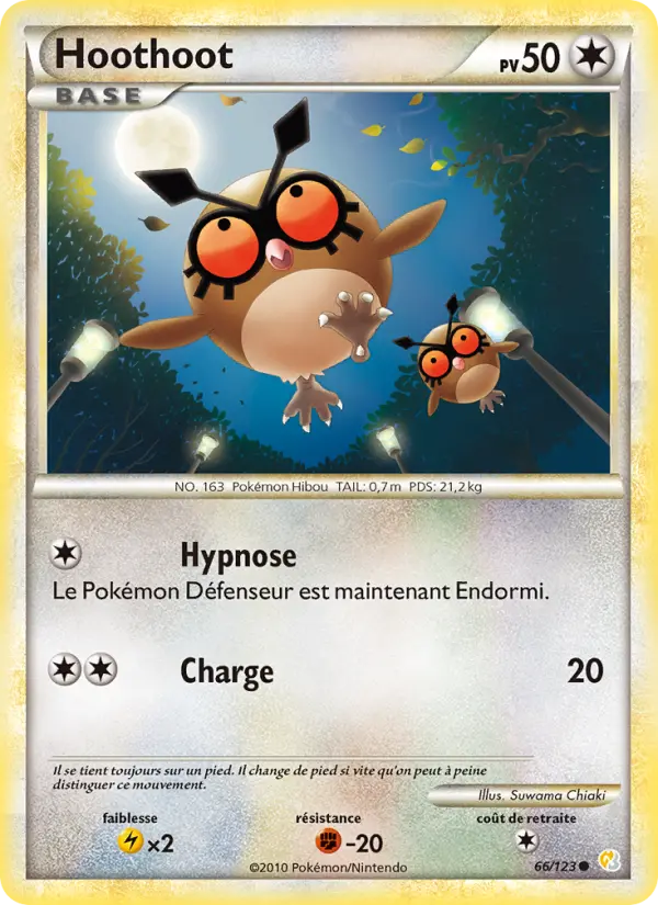 Hoothoot — carte 66 de l’extension HeartGold SoulSilver