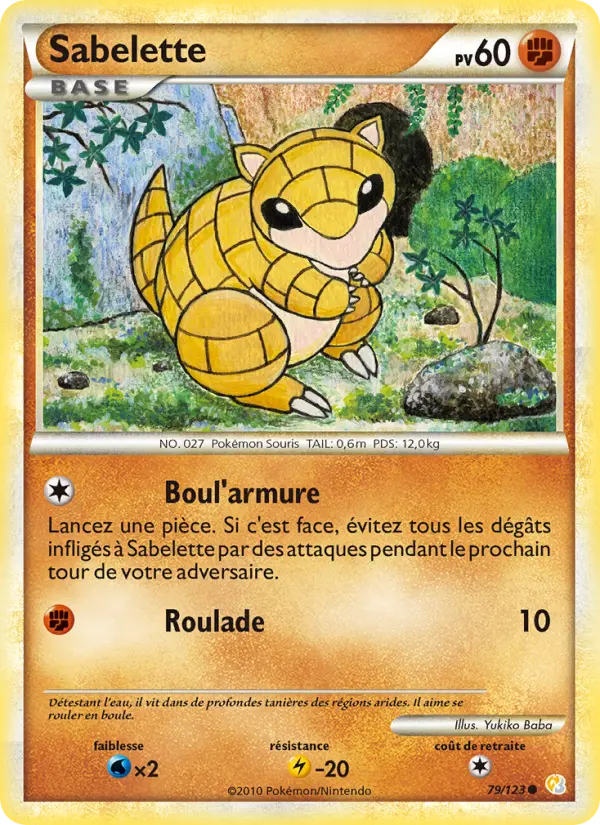 Sabelette — carte 79 de l’extension HeartGold SoulSilver
