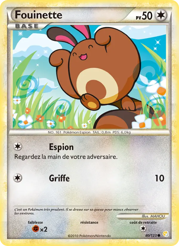 Fouinette — carte 80 de l’extension HeartGold SoulSilver