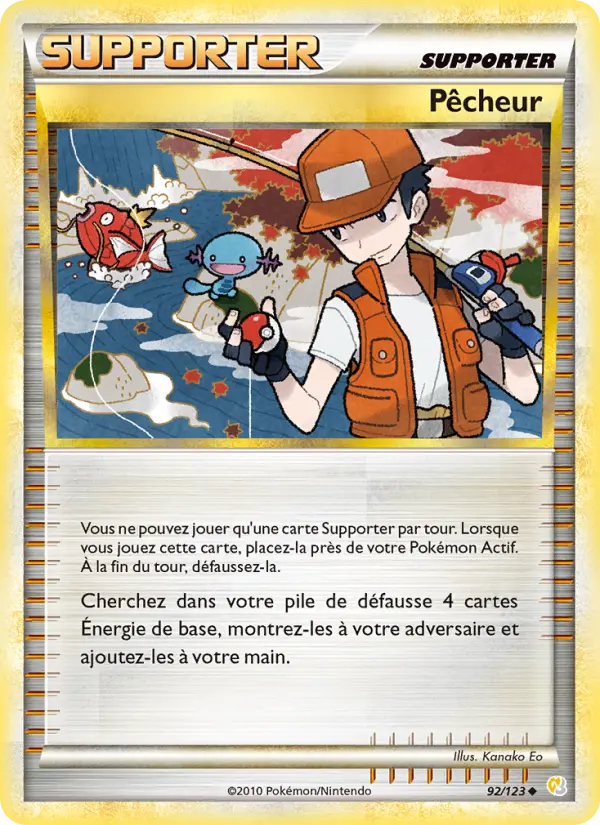 Pêcheur — carte 92 de l’extension HeartGold SoulSilver