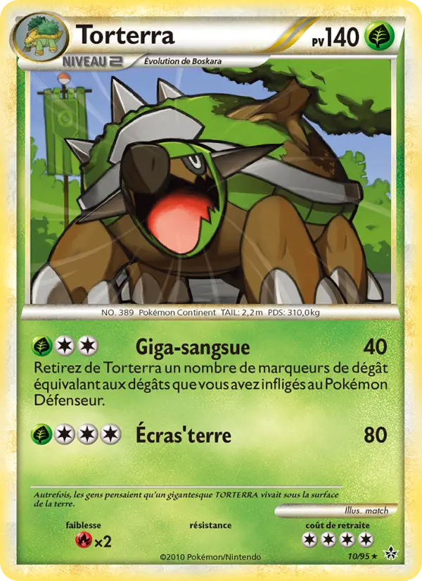 Torterra — carte 10 de l’extension Déchaînement