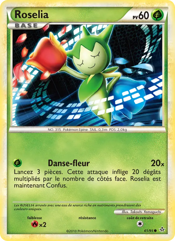 Roselia — carte 61 de l’extension Déchaînement