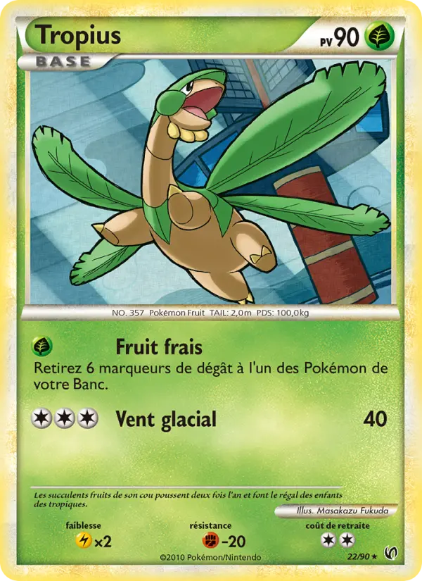 Tropius — carte 22 de l’extension Indomptable